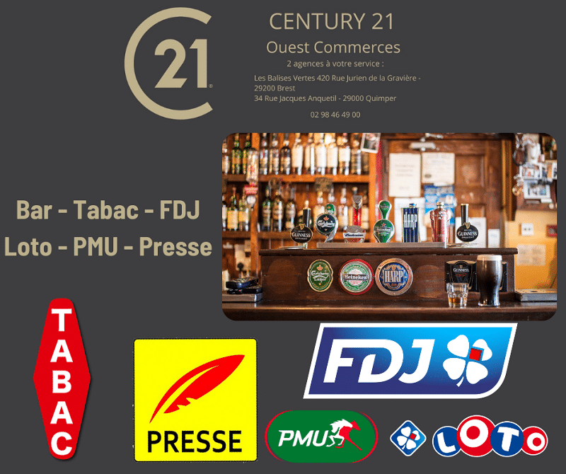 Vente fond de commerce Bar Brasserie Tabac BREST